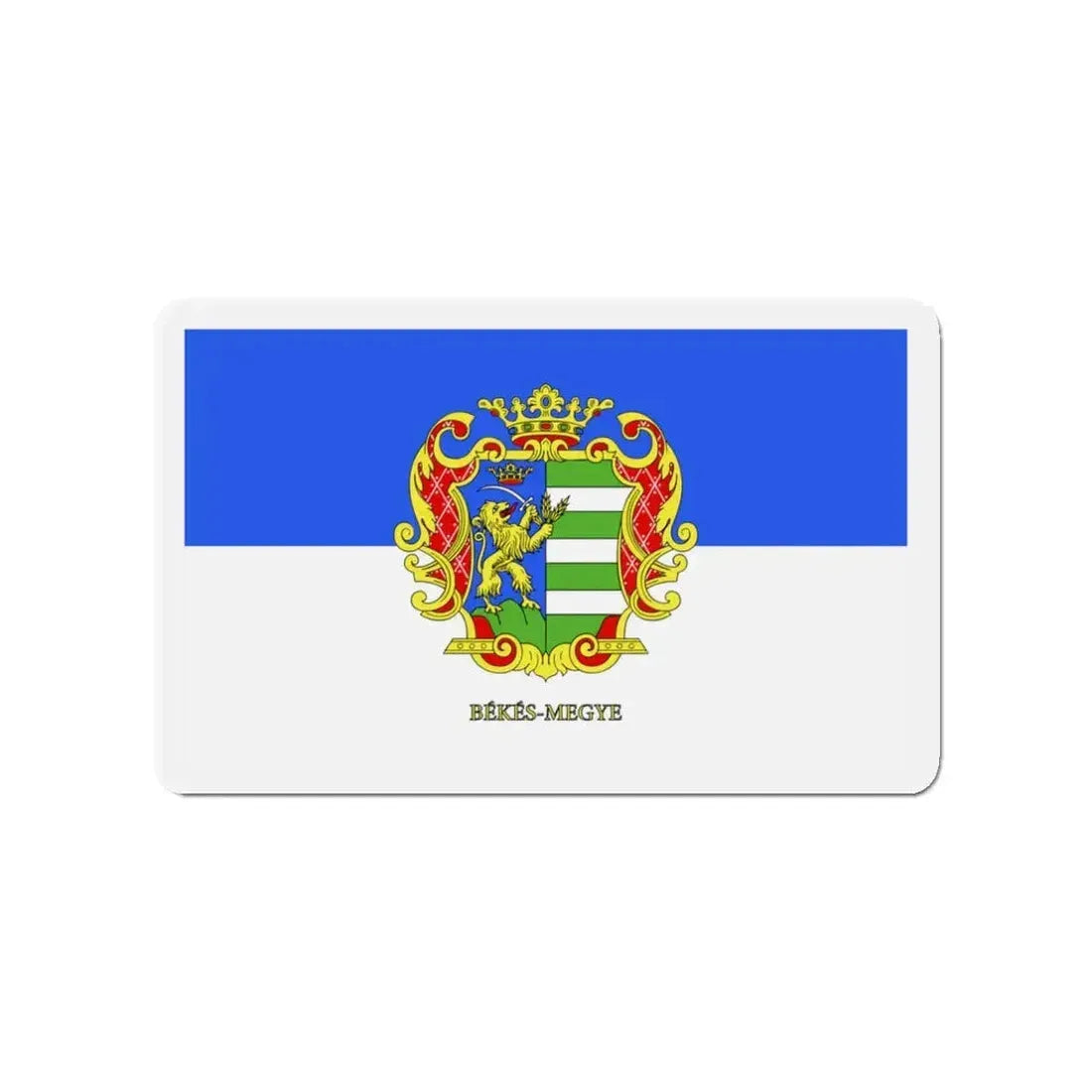 Flag of Békés County Hungary - Refrigerator Magnet 3 Inch - The Sticker Space