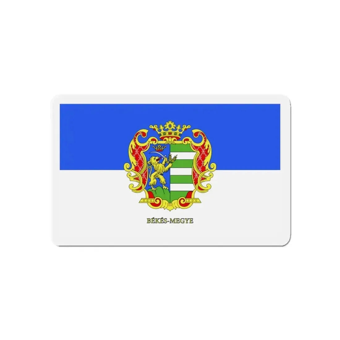 Flag of Békés County Hungary - Refrigerator Magnet 4 Inch - The Sticker Space