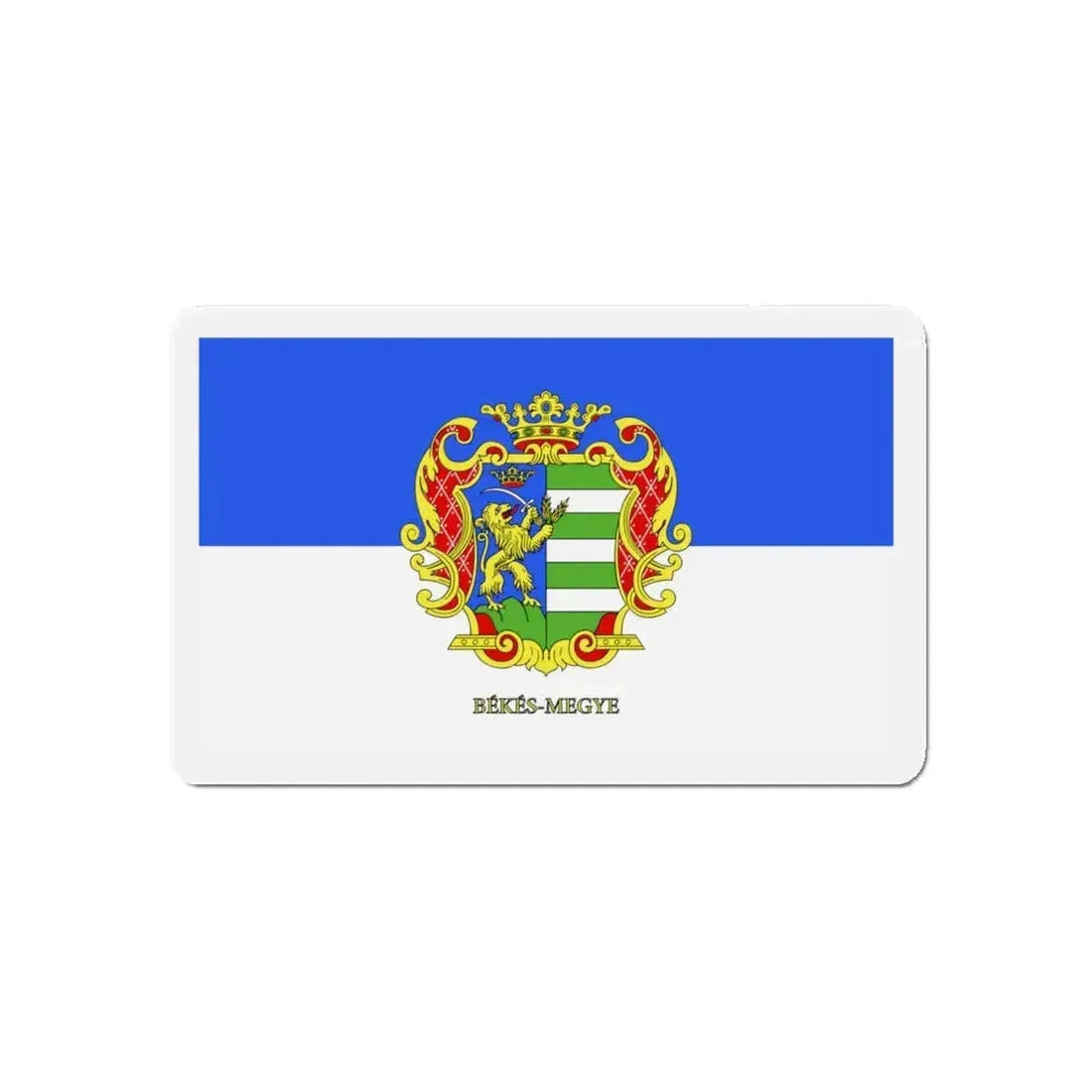 Flag of Békés County Hungary - Refrigerator Magnet 5 Inch - The Sticker Space