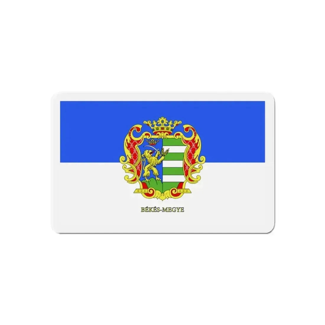 Flag of Békés County Hungary - Refrigerator Magnet - The Sticker Space
