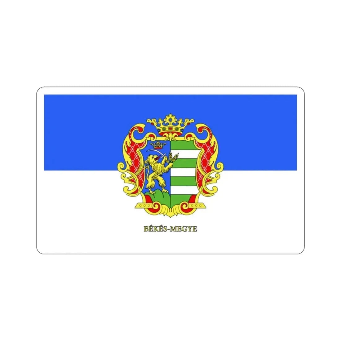 Flag of Békés County Hungary STICKER Vinyl Die-Cut Decal - The Sticker Space