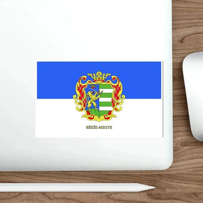 Flag of Békés County Hungary STICKER Vinyl Die-Cut Decal - The Sticker Space