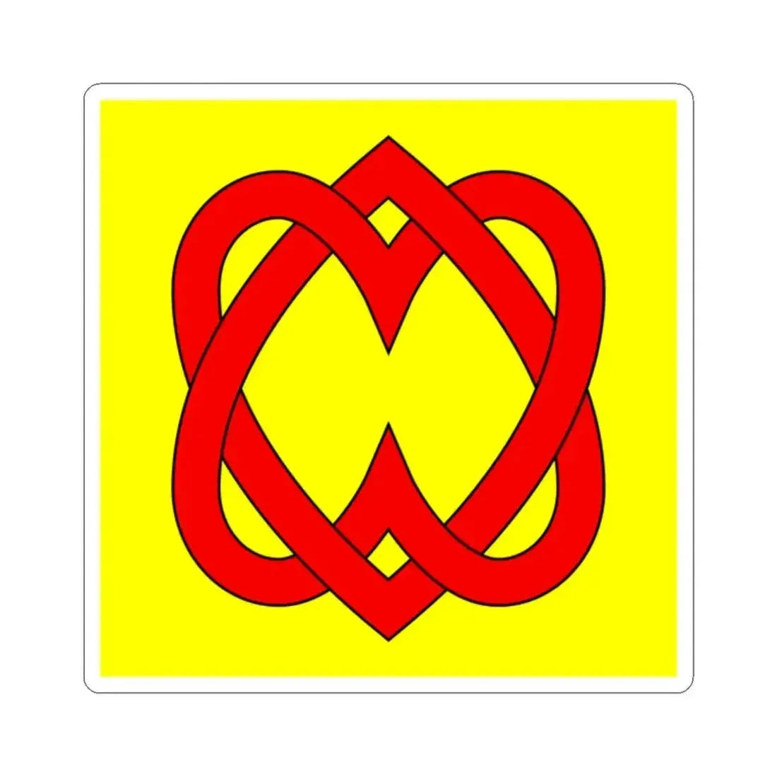 Flag of Blonay Switzerland - STICKER Vinyl Kiss-Cut Decal 2 Inch White - The Sticker Space