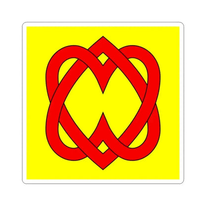 Flag of Blonay Switzerland - STICKER Vinyl Kiss-Cut Decal 2 Inch White - The Sticker Space