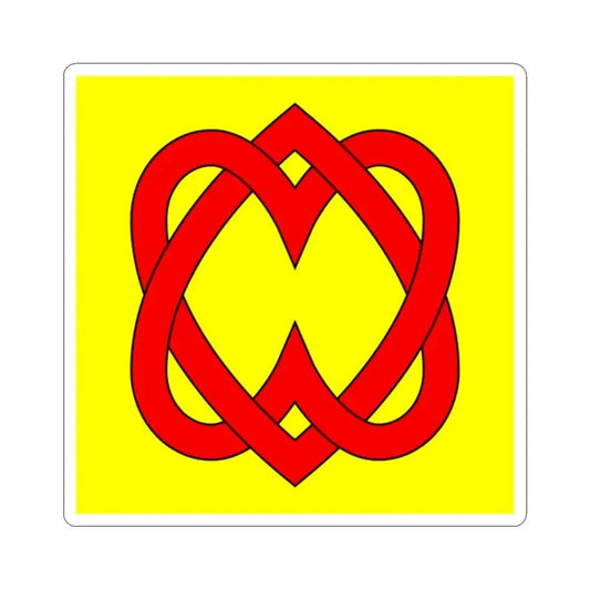 Flag of Blonay Switzerland - STICKER Vinyl Kiss-Cut Decal 2 Inch White - The Sticker Space