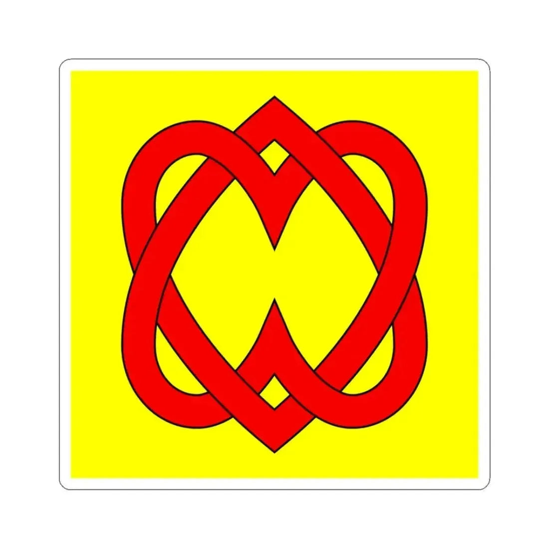 Flag of Blonay Switzerland - STICKER Vinyl Kiss-Cut Decal 3 Inch White - The Sticker Space