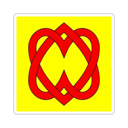 Flag of Blonay Switzerland - STICKER Vinyl Kiss-Cut Decal 3 Inch White - The Sticker Space