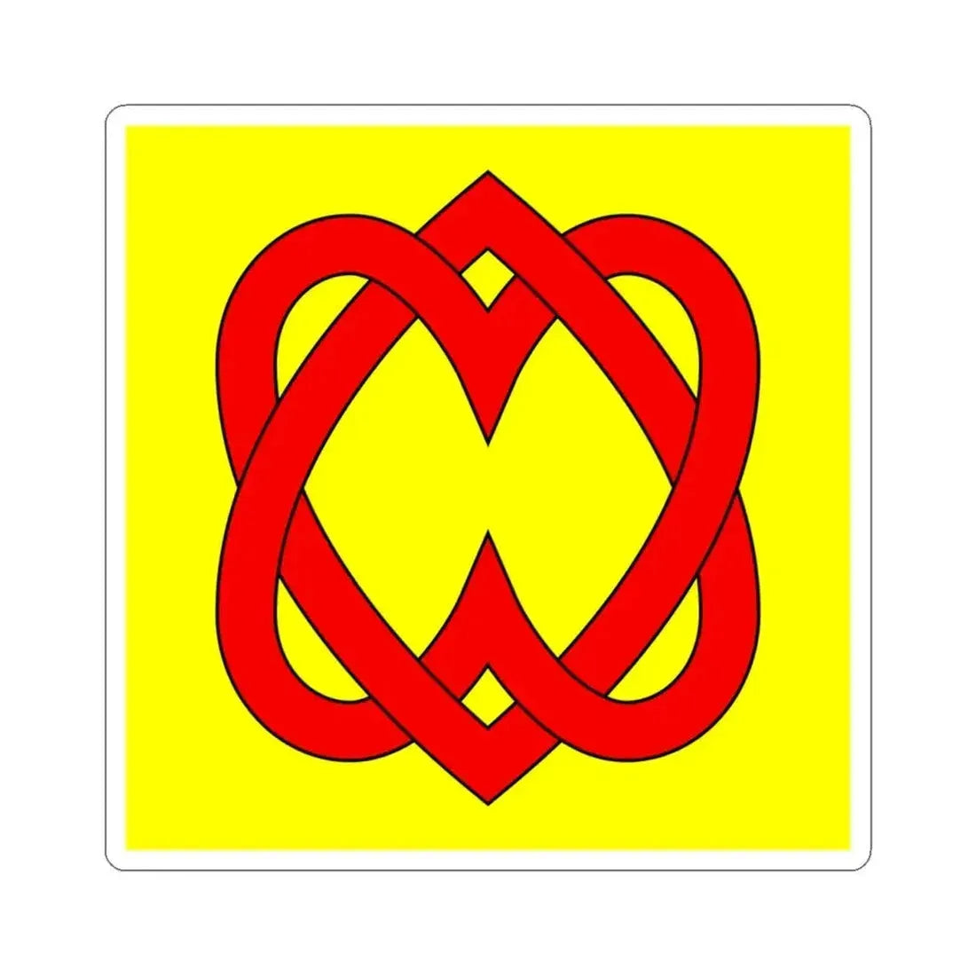 Flag of Blonay Switzerland - STICKER Vinyl Kiss-Cut Decal 4 Inch White - The Sticker Space