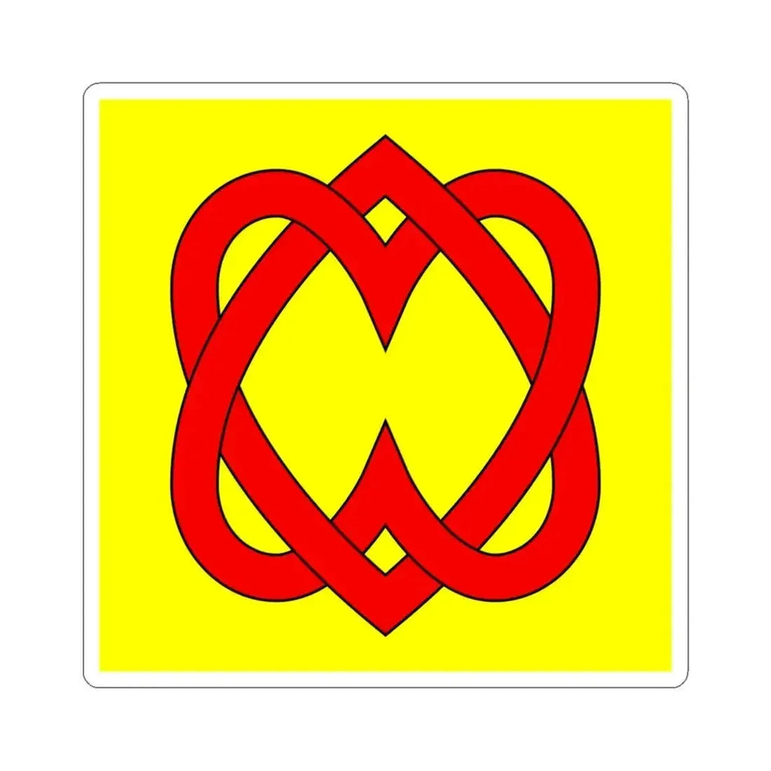 Flag of Blonay Switzerland - STICKER Vinyl Kiss-Cut Decal 6 Inch White - The Sticker Space