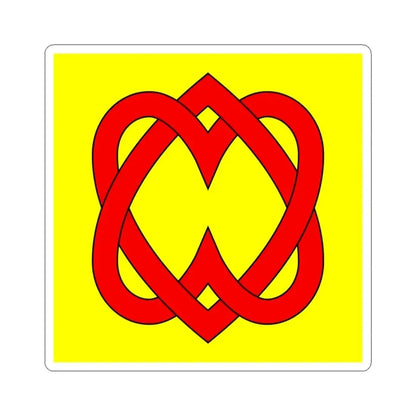 Flag of Blonay Switzerland - STICKER Vinyl Kiss-Cut Decal 6 Inch White - The Sticker Space