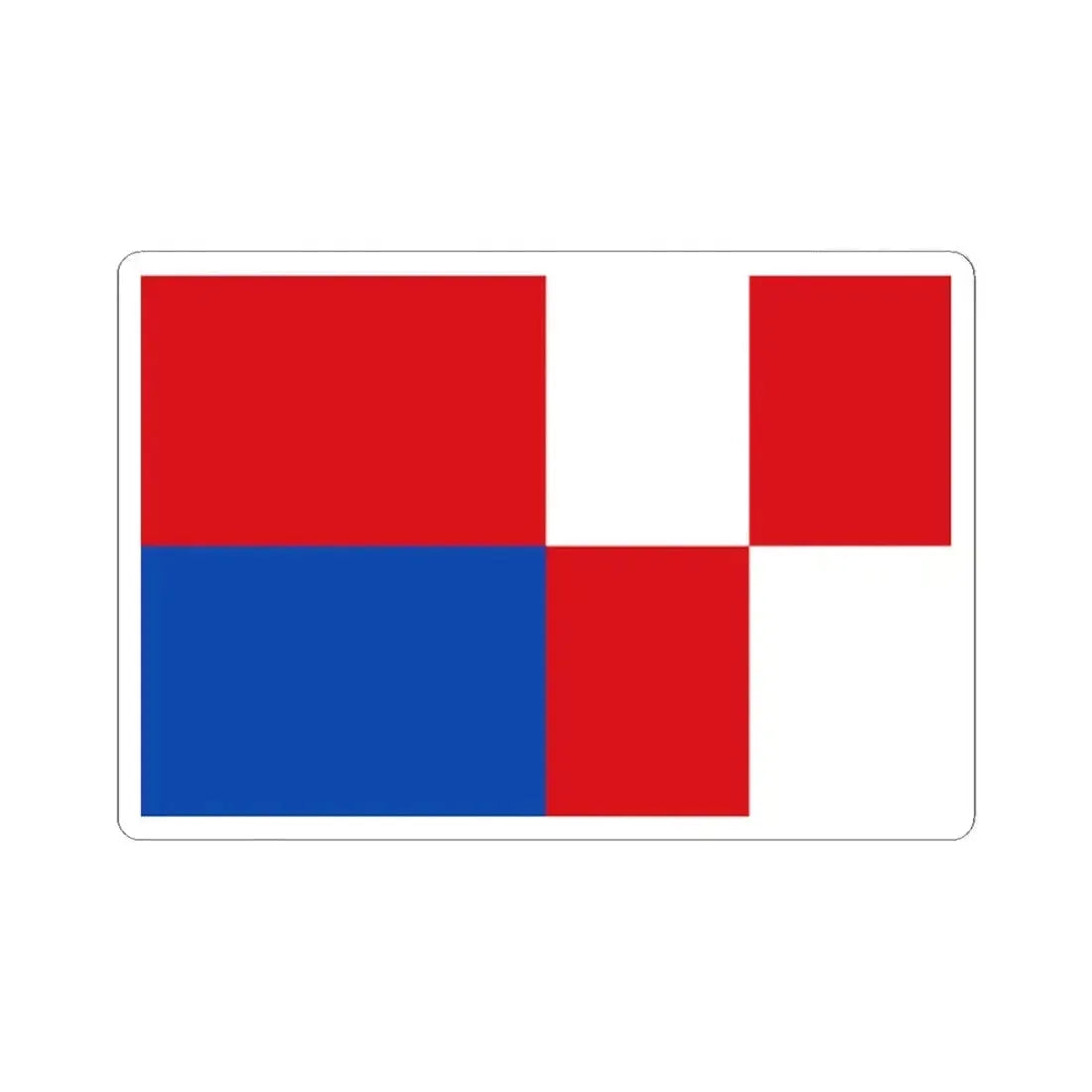 Flag of Boechout (Belgium) STICKER Vinyl Kiss-Cut Decal 2 Inch White - The Sticker Space