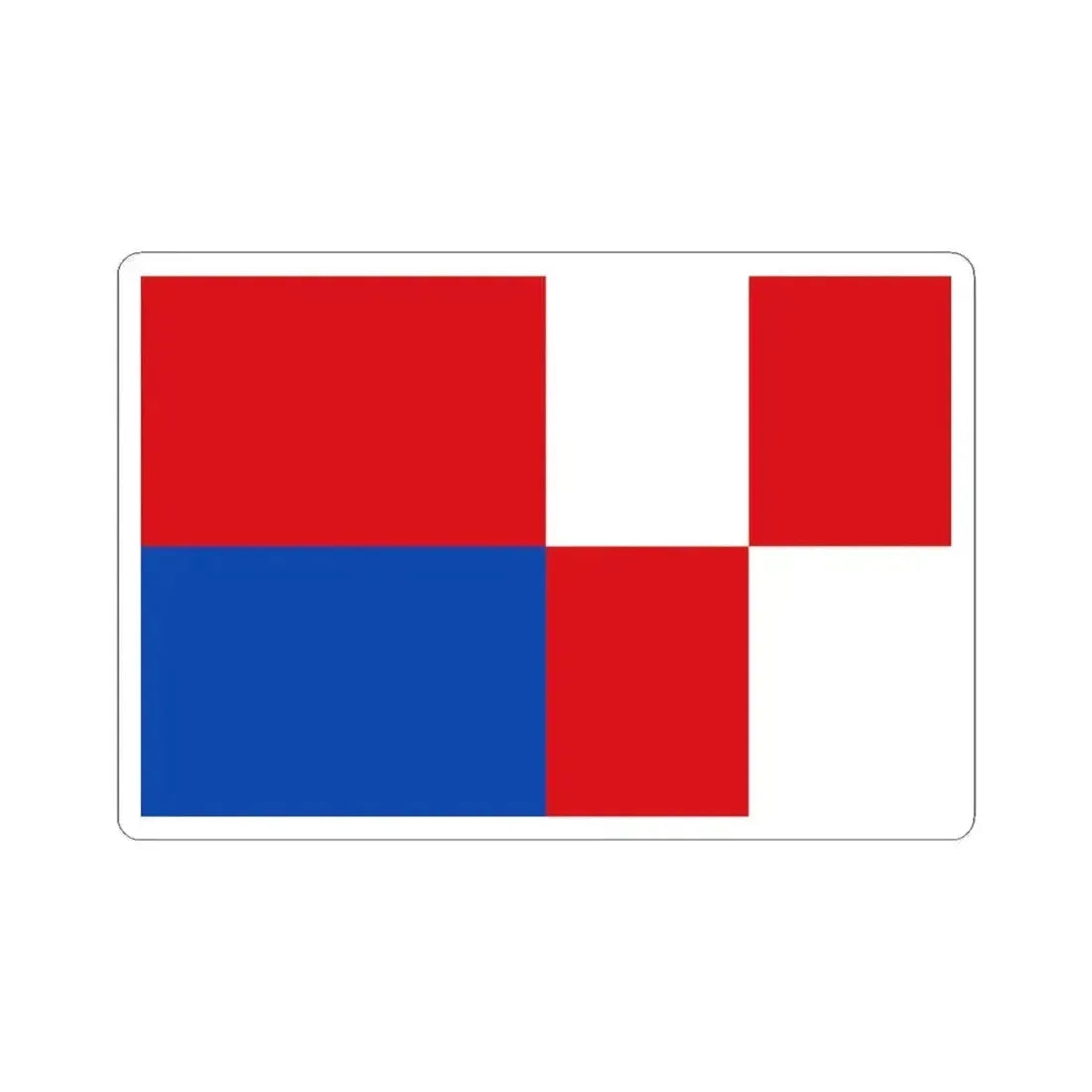 Flag of Boechout (Belgium) STICKER Vinyl Kiss-Cut Decal 4 Inch White - The Sticker Space