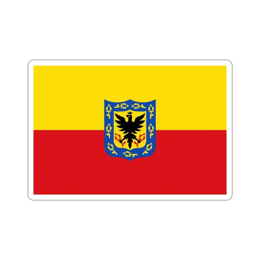 Flag of Bogotá Colombia STICKER Vinyl Die-Cut Decal 4 Inch - The Sticker Space