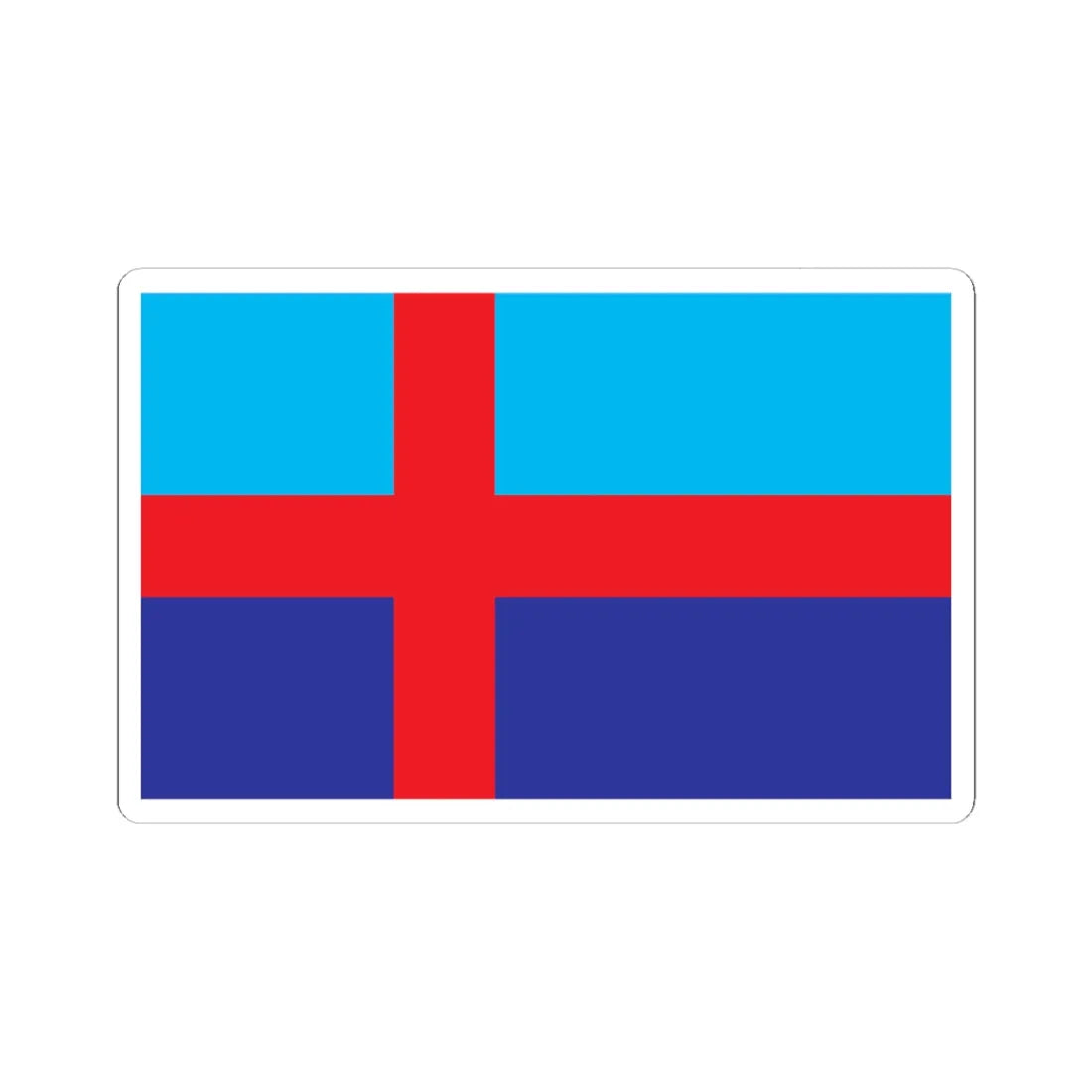 Flag of Bohuslan (Sweden) STICKER Vinyl Kiss-Cut Decal 4 Inch White - The Sticker Space