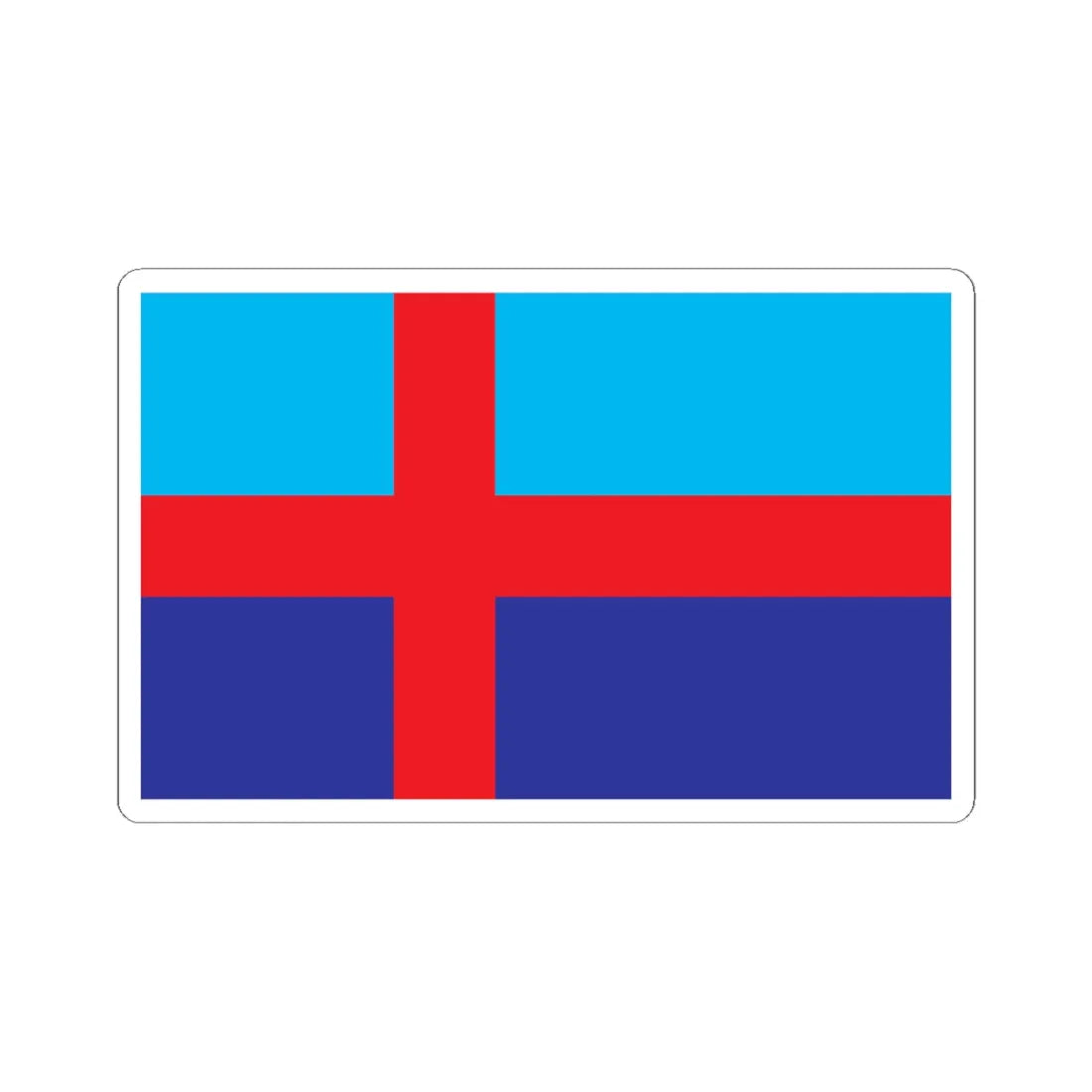 Flag of Bohuslan (Sweden) STICKER Vinyl Kiss-Cut Decal 6 Inch White - The Sticker Space