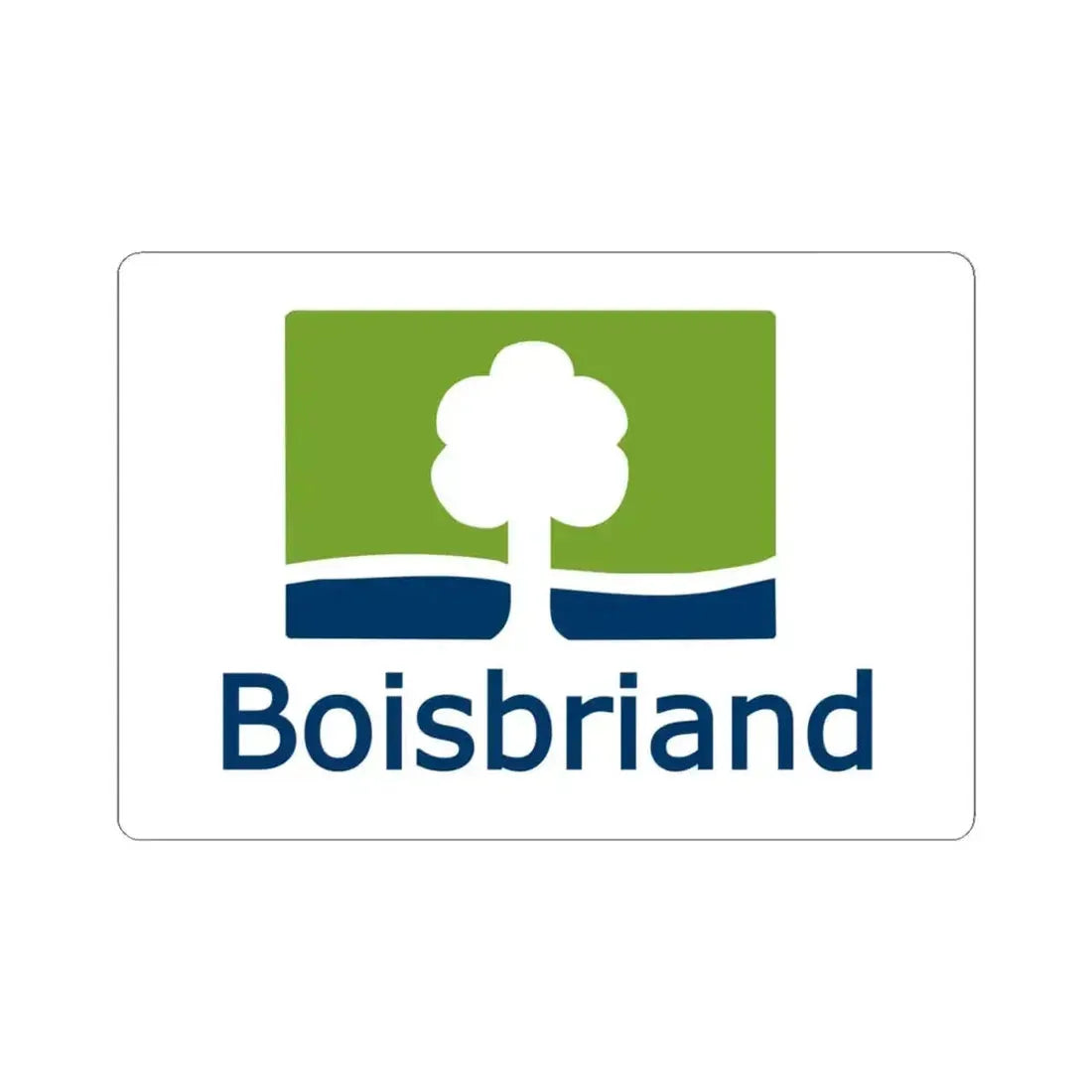 Flag of Boisbriand Quebec (Canada) STICKER Vinyl Kiss-Cut Decal 4 Inch White - The Sticker Space
