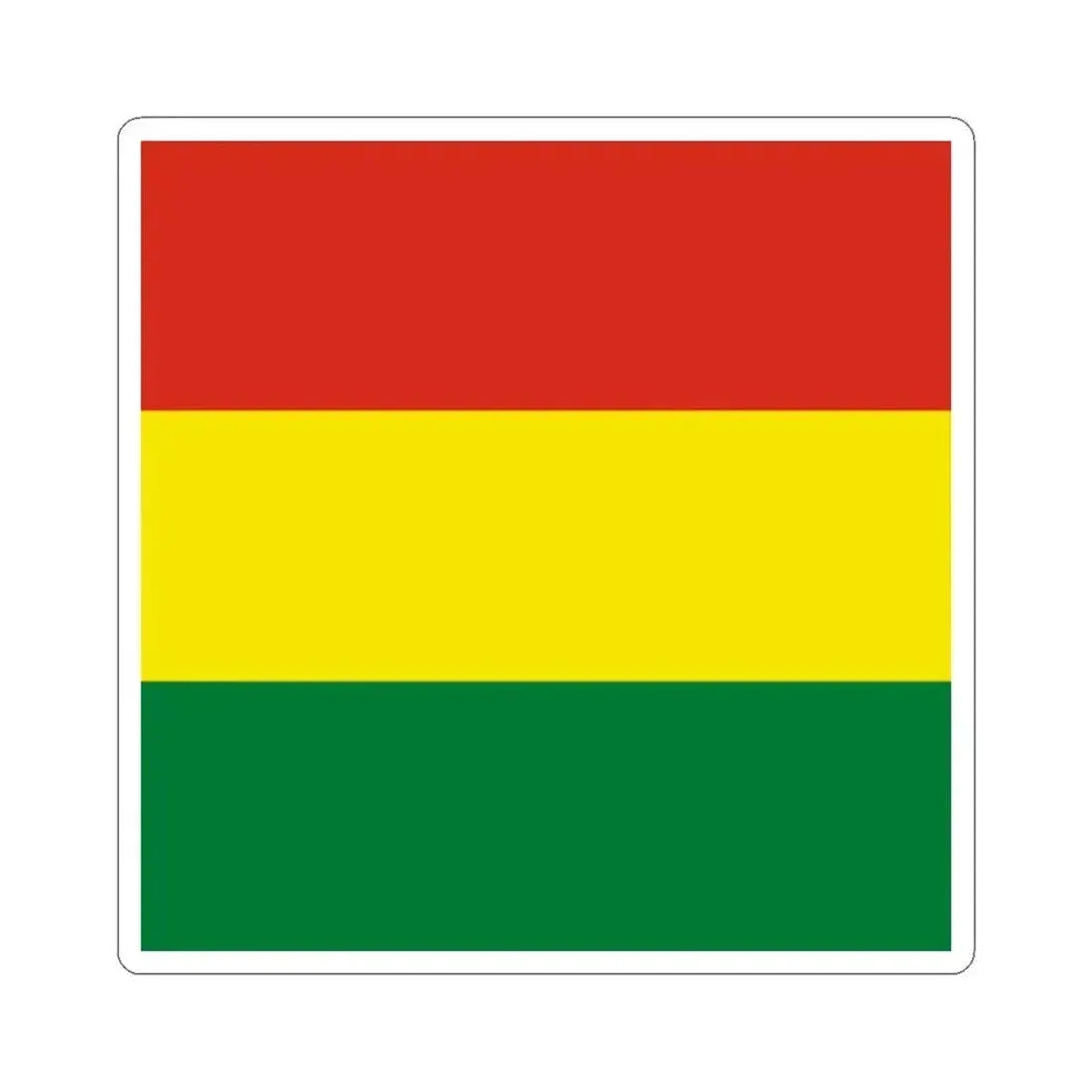 Flag of Bolivia 1-1 (Bolivia) STICKER Vinyl Kiss-Cut Decal 2 Inch White - The Sticker Space