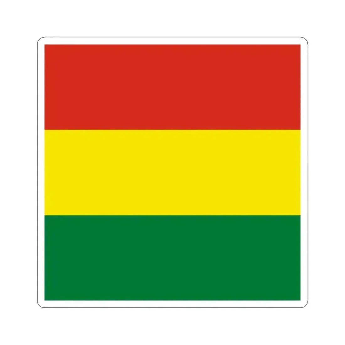 Flag of Bolivia 1-1 (Bolivia) STICKER Vinyl Kiss-Cut Decal 4 Inch White - The Sticker Space