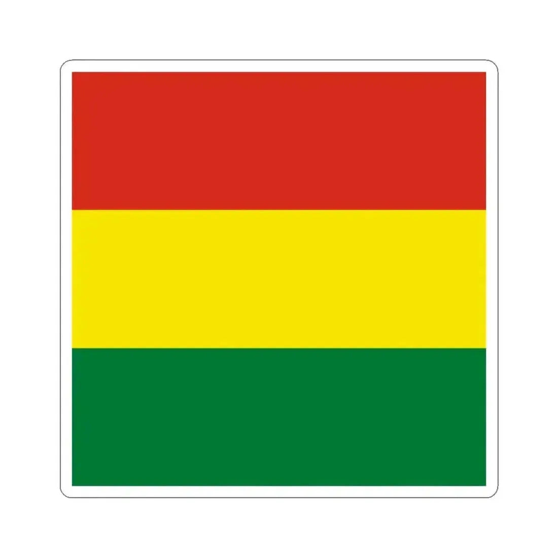 Flag of Bolivia 1-1 (Bolivia) STICKER Vinyl Kiss-Cut Decal 6 Inch White - The Sticker Space