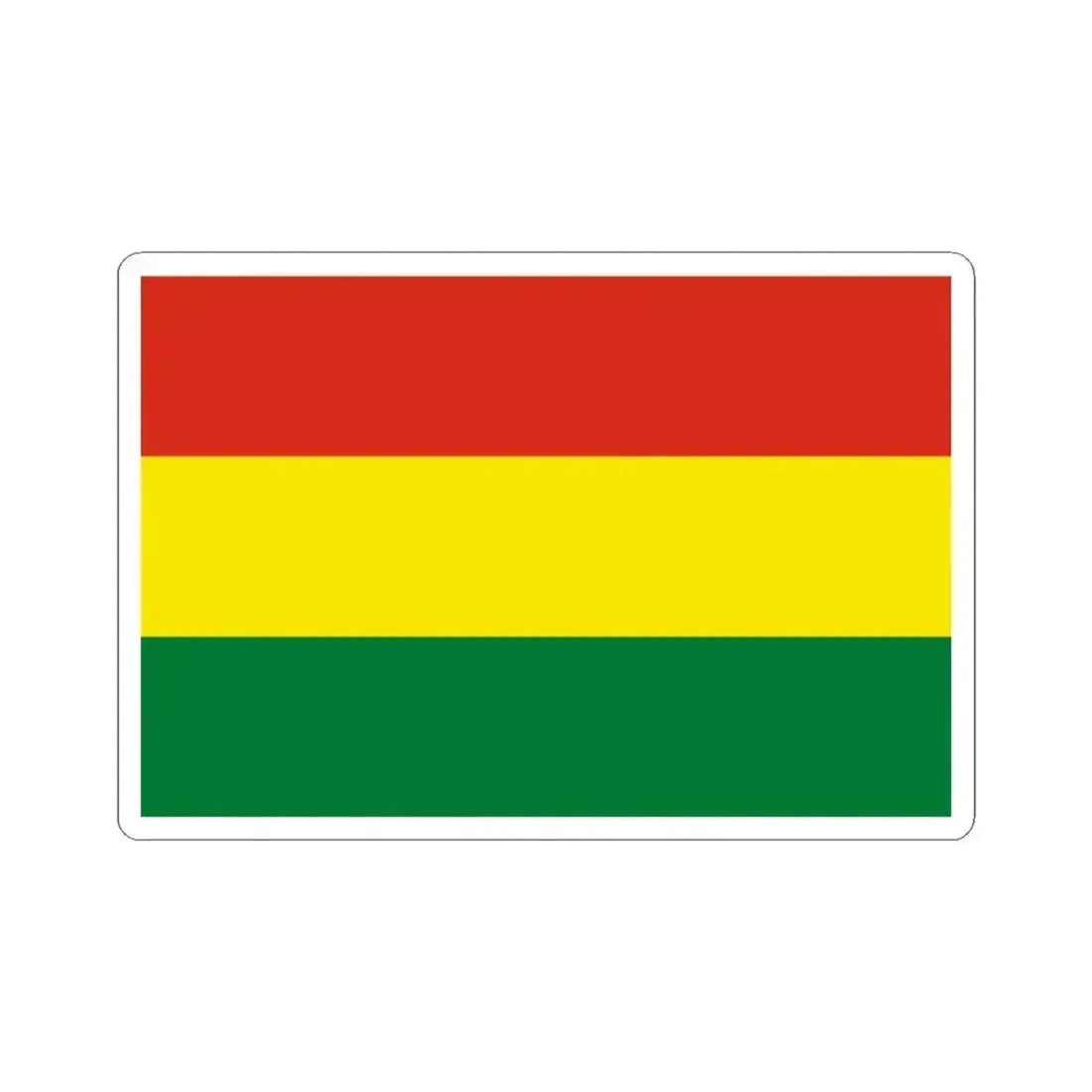 Flag of Bolivia 3-2 (Bolivia) STICKER Vinyl Kiss-Cut Decal 3 Inch White - The Sticker Space