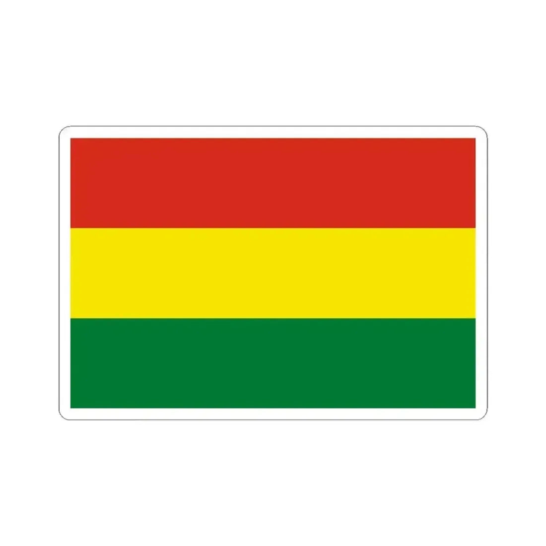 Flag of Bolivia 3-2 (Bolivia) STICKER Vinyl Kiss-Cut Decal 4 Inch White - The Sticker Space