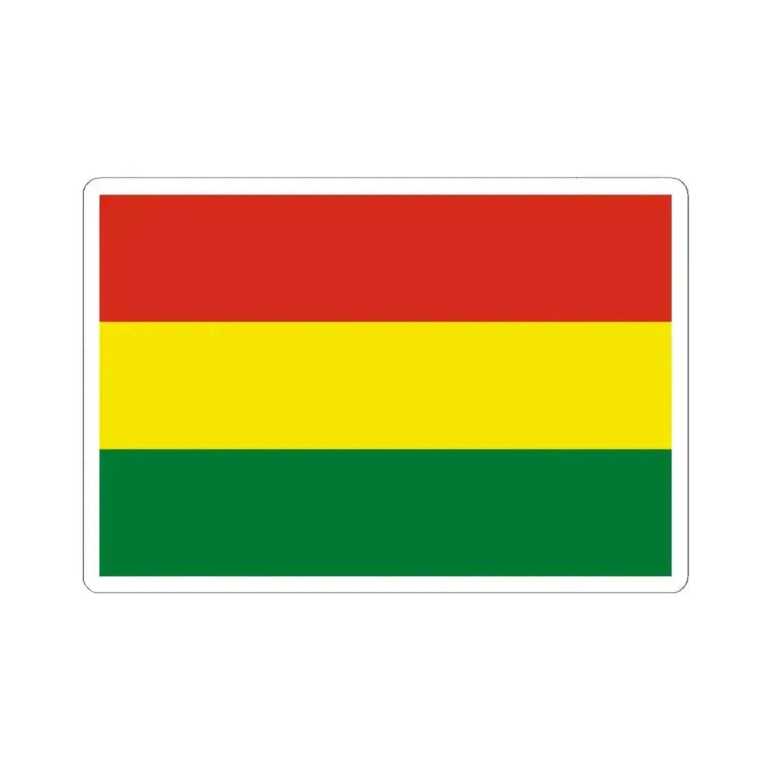Flag of Bolivia 3-2 (Bolivia) STICKER Vinyl Kiss-Cut Decal 6 Inch White - The Sticker Space