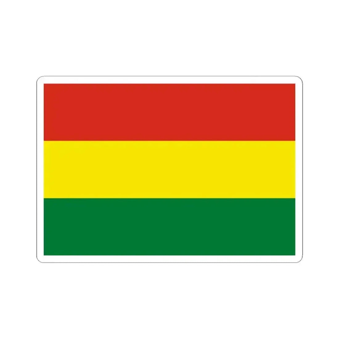 Flag of Bolivia (Bolivia) STICKER Vinyl Kiss-Cut Decal 3 Inch White - The Sticker Space