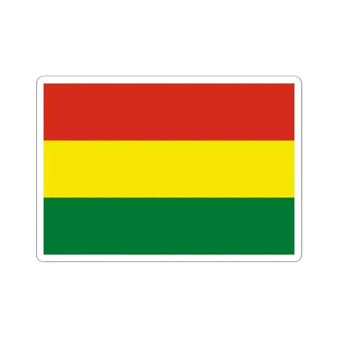 Flag of Bolivia (Bolivia) STICKER Vinyl Kiss-Cut Decal 4 Inch White - The Sticker Space