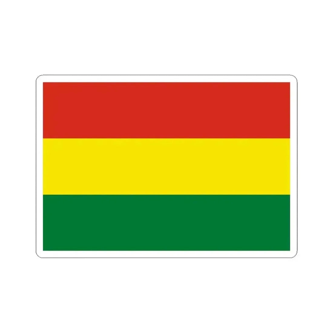 Flag of Bolivia (Bolivia) STICKER Vinyl Kiss-Cut Decal 6 Inch White - The Sticker Space