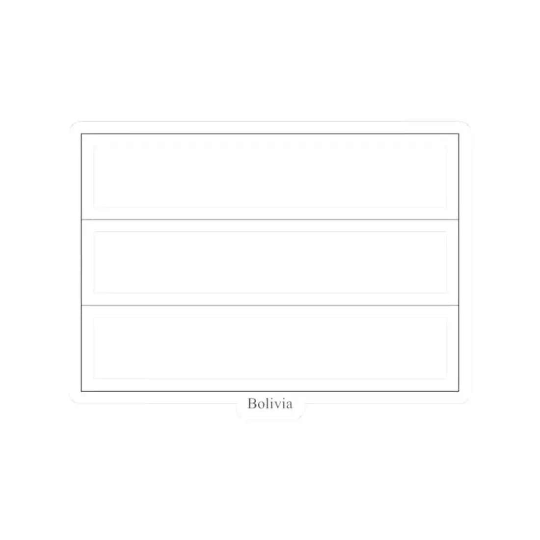 Flag of Bolivia colouring page (Bolivia) STICKER Vinyl Kiss-Cut Decal 2 Inch White - The Sticker Space