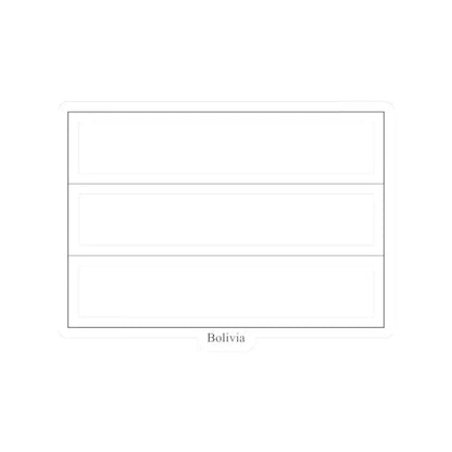 Flag of Bolivia colouring page (Bolivia) STICKER Vinyl Kiss-Cut Decal 2 Inch White - The Sticker Space