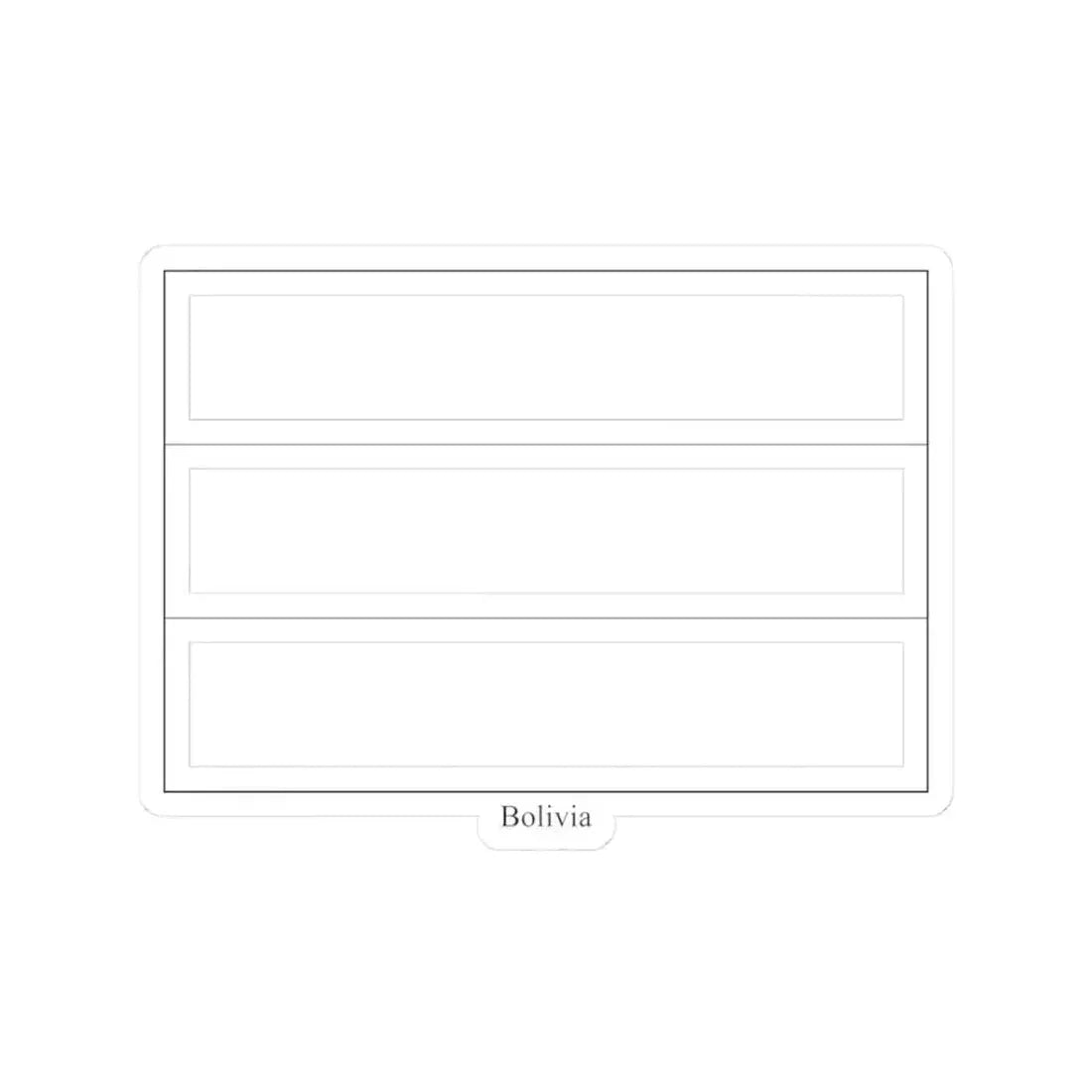 Flag of Bolivia colouring page (Bolivia) STICKER Vinyl Kiss-Cut Decal 3 Inch White - The Sticker Space