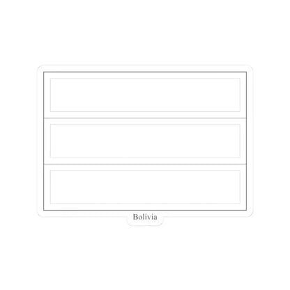 Flag of Bolivia colouring page (Bolivia) STICKER Vinyl Kiss-Cut Decal 3 Inch White - The Sticker Space
