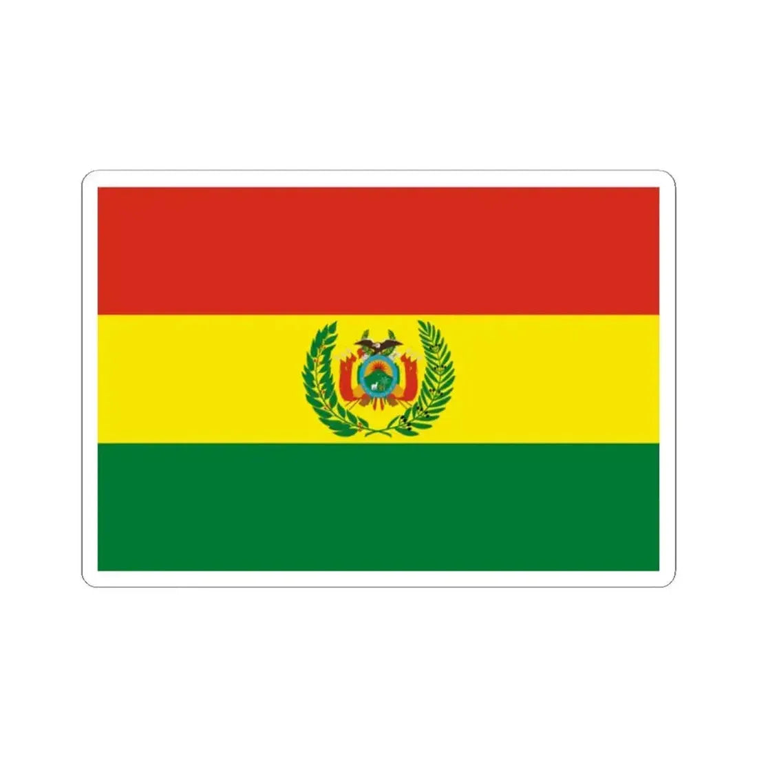 Flag of Bolivia military 2 (Bolivia) STICKER Vinyl Kiss-Cut Decal 2 Inch White - The Sticker Space