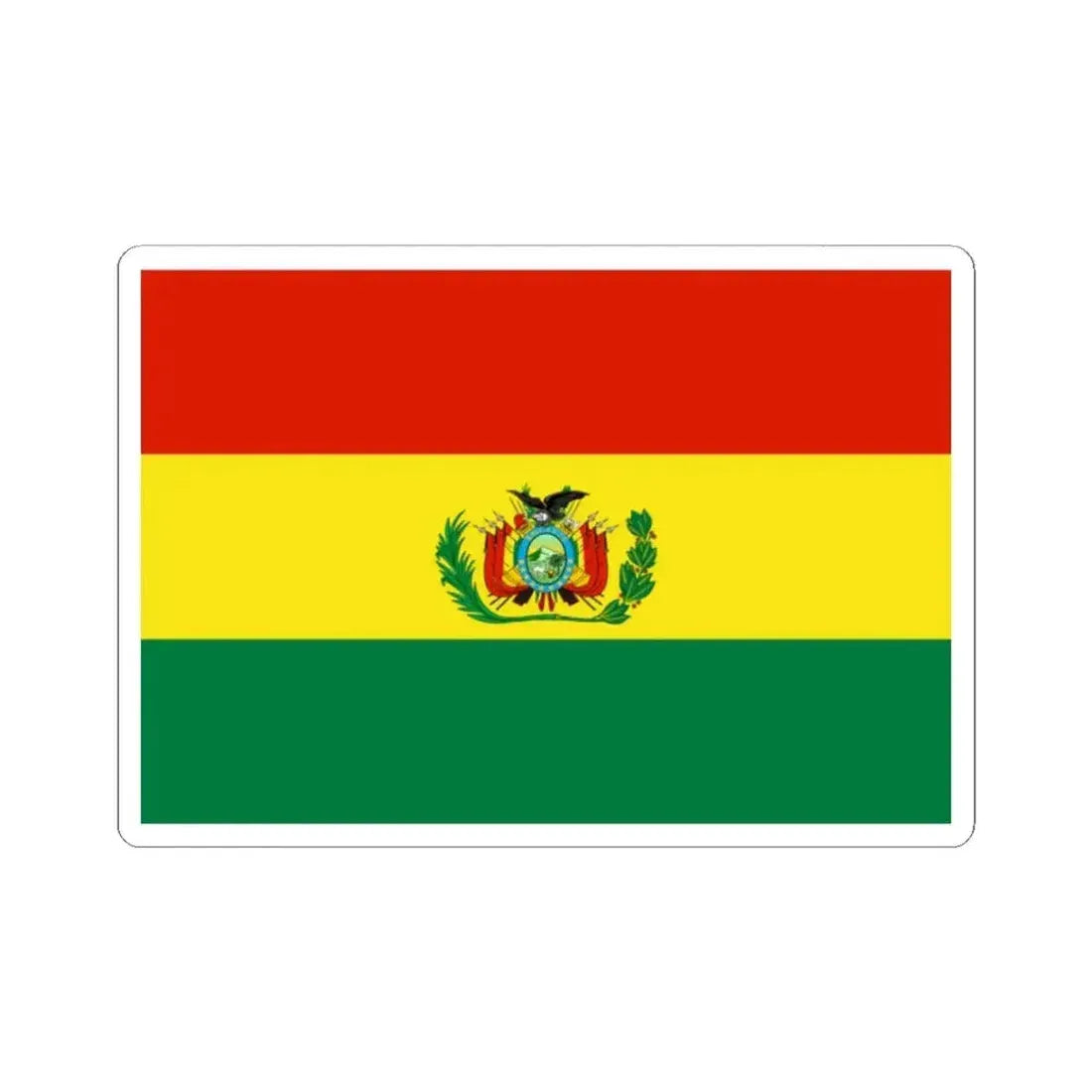Flag of Bolivia military (Bolivia) STICKER Vinyl Kiss-Cut Decal 2 Inch White - The Sticker Space