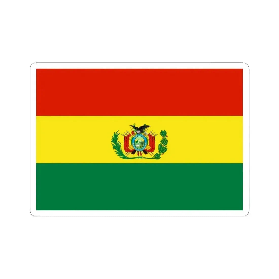 Flag of Bolivia military (Bolivia) STICKER Vinyl Kiss-Cut Decal 3 Inch White - The Sticker Space