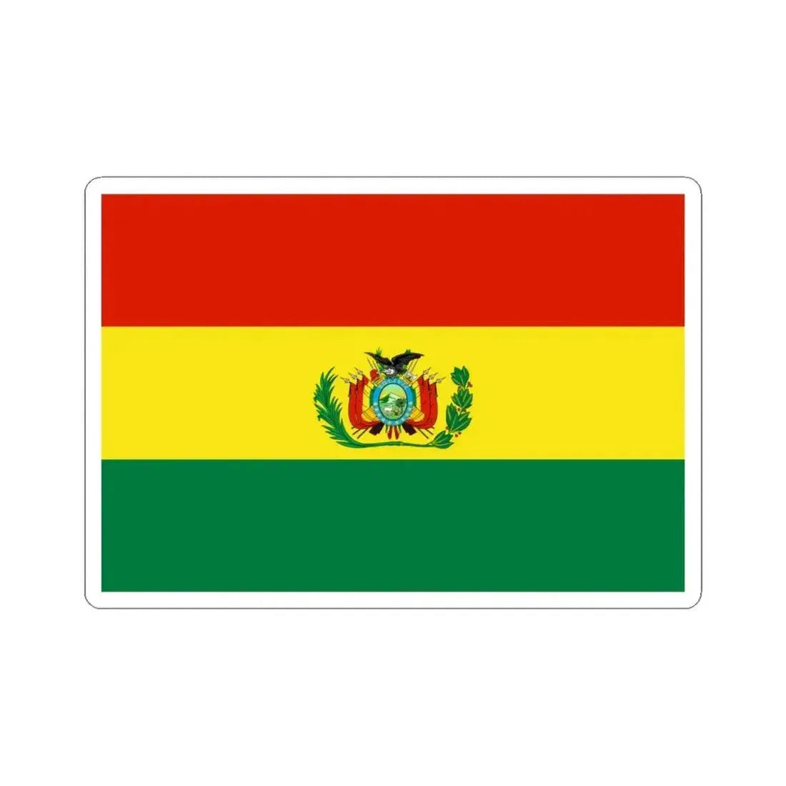 Flag of Bolivia military (Bolivia) STICKER Vinyl Kiss-Cut Decal 6 Inch White - The Sticker Space