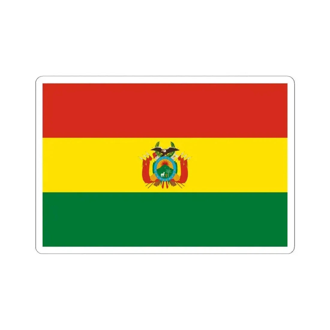 Flag of Bolivia state 3-2 (Bolivia) STICKER Vinyl Kiss-Cut Decal 6 Inch White - The Sticker Space