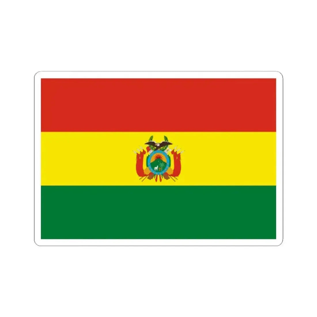 Flag of Bolivia state (Bolivia) STICKER Vinyl Kiss-Cut Decal 2 Inch White - The Sticker Space