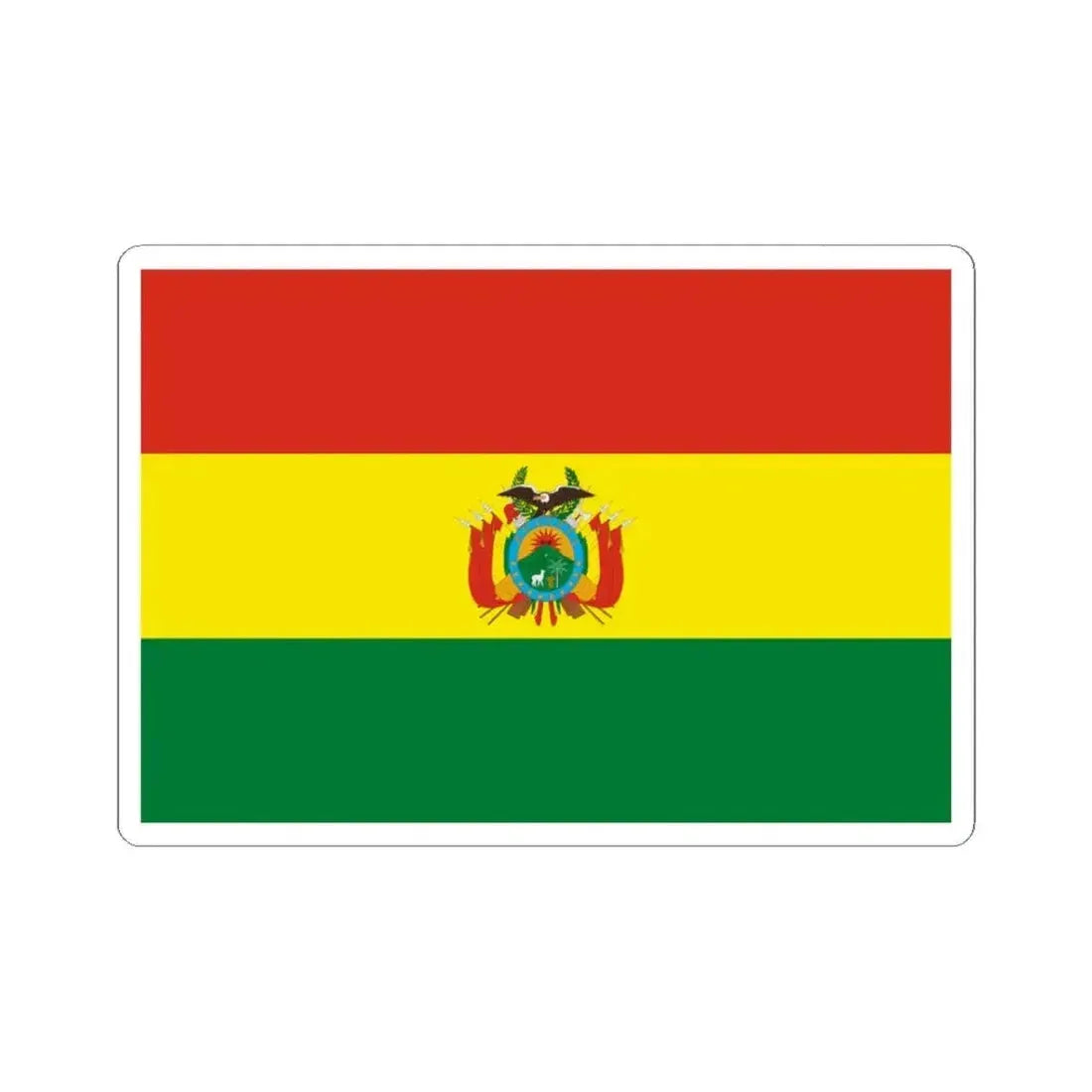 Flag of Bolivia state (Bolivia) STICKER Vinyl Kiss-Cut Decal 3 Inch White - The Sticker Space