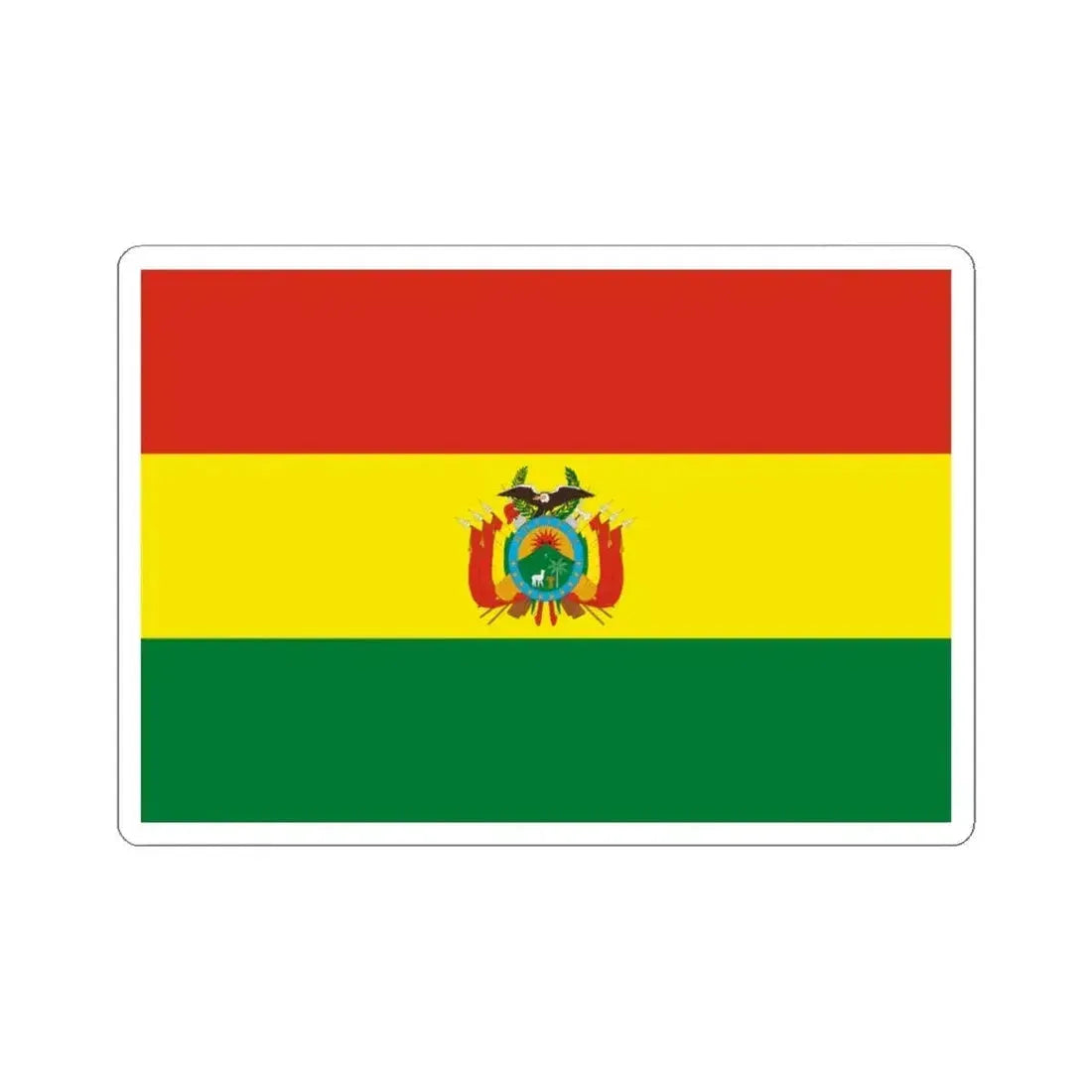 Flag of Bolivia state (Bolivia) STICKER Vinyl Kiss-Cut Decal 4 Inch White - The Sticker Space