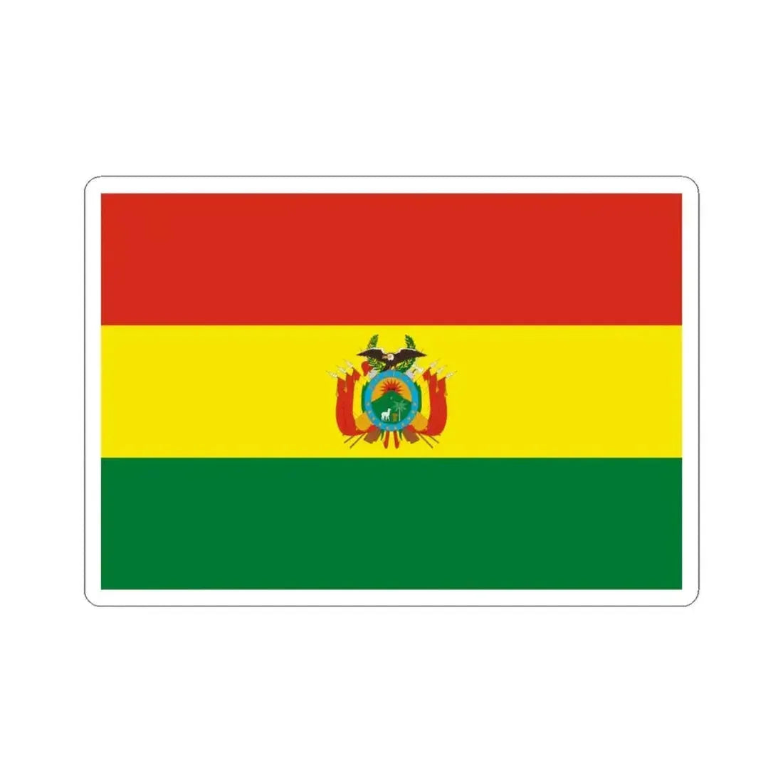 Flag of Bolivia state (Bolivia) STICKER Vinyl Kiss-Cut Decal 6 Inch White - The Sticker Space