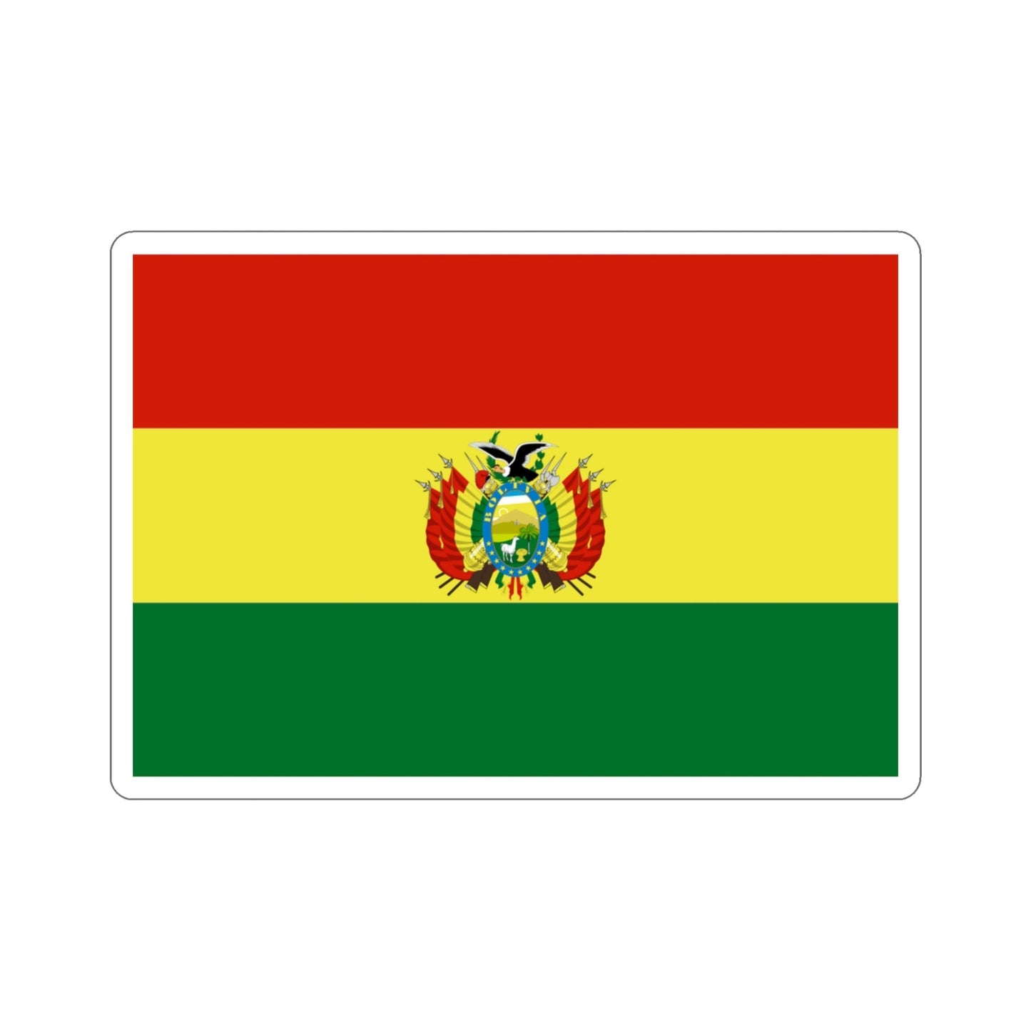 Flag of Bolivia STICKER Vinyl Die-Cut Decal-3 Inch-The Sticker Space