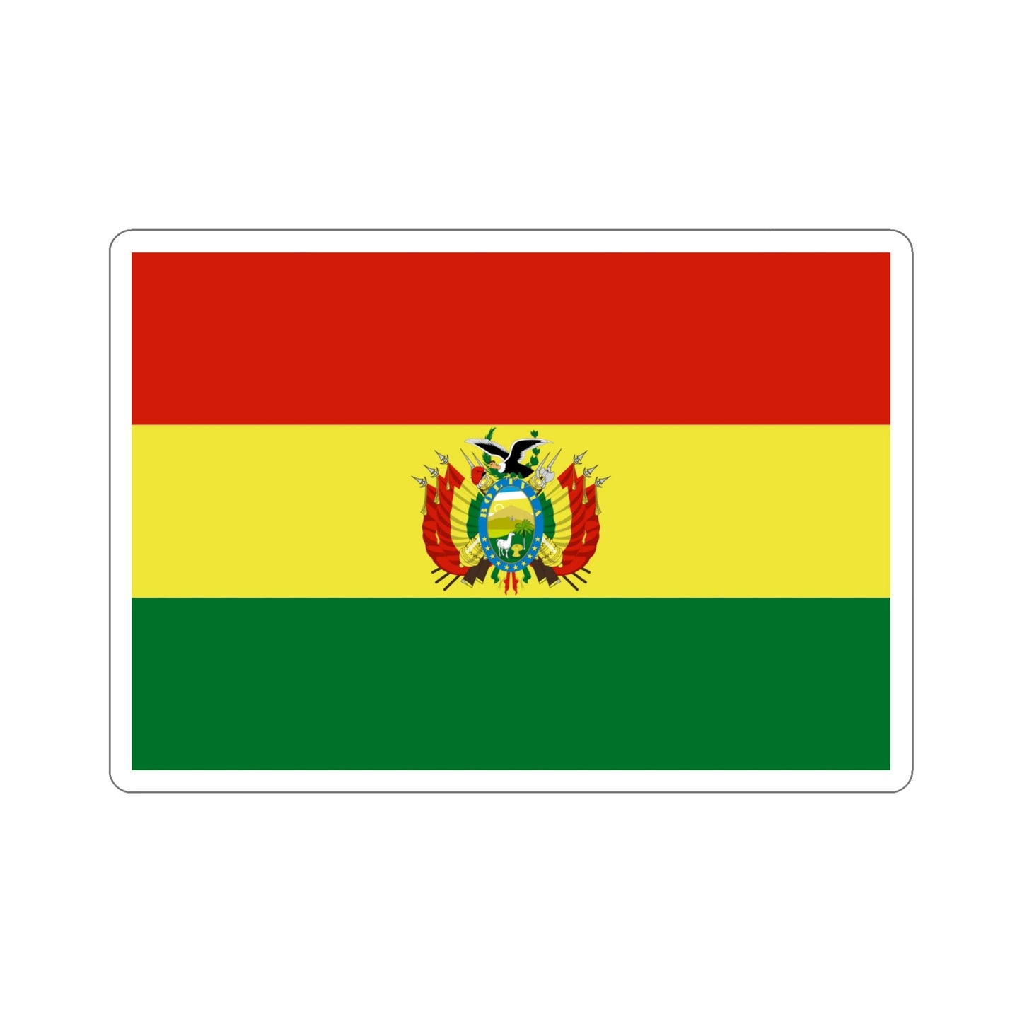 Flag of Bolivia STICKER Vinyl Die-Cut Decal-5 Inch-The Sticker Space