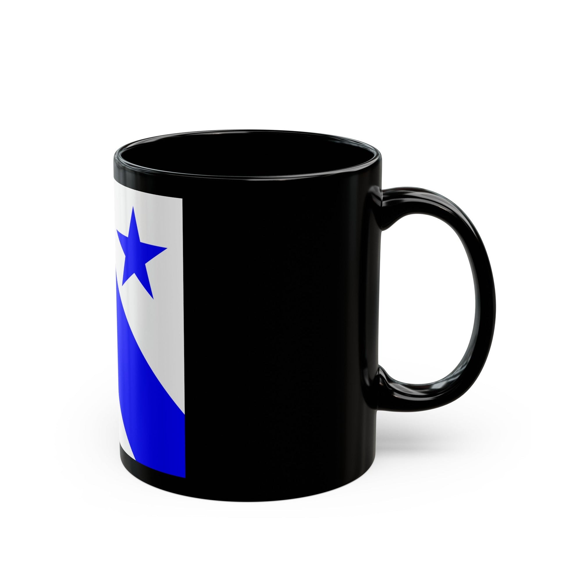 Flag of Bonfol Switzerland - Black Coffee Mug-The Sticker Space