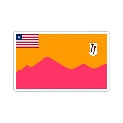 Flag of Bong County (Liberia) STICKER Vinyl Kiss-Cut Decal 6 Inch White - The Sticker Space