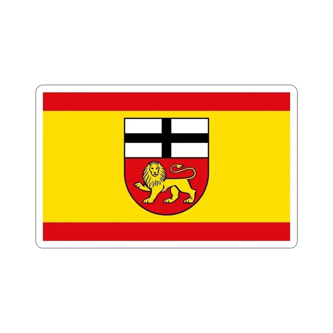 Flag of Bonn Germany STICKER Vinyl Die-Cut Decal 4 Inch - The Sticker Space