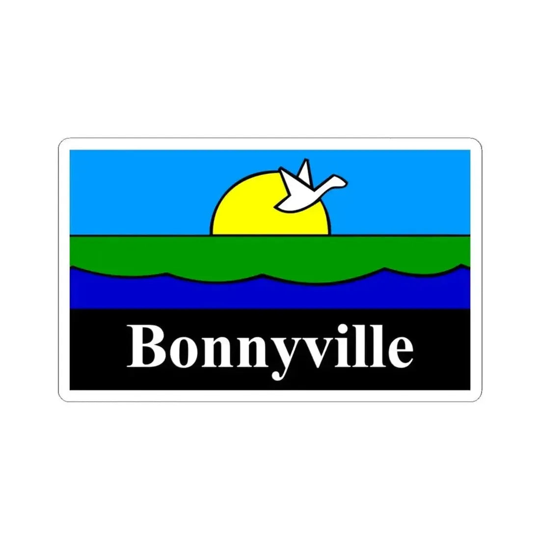 Flag of Bonnyville (Canada) STICKER Vinyl Kiss-Cut Decal 6 Inch White - The Sticker Space