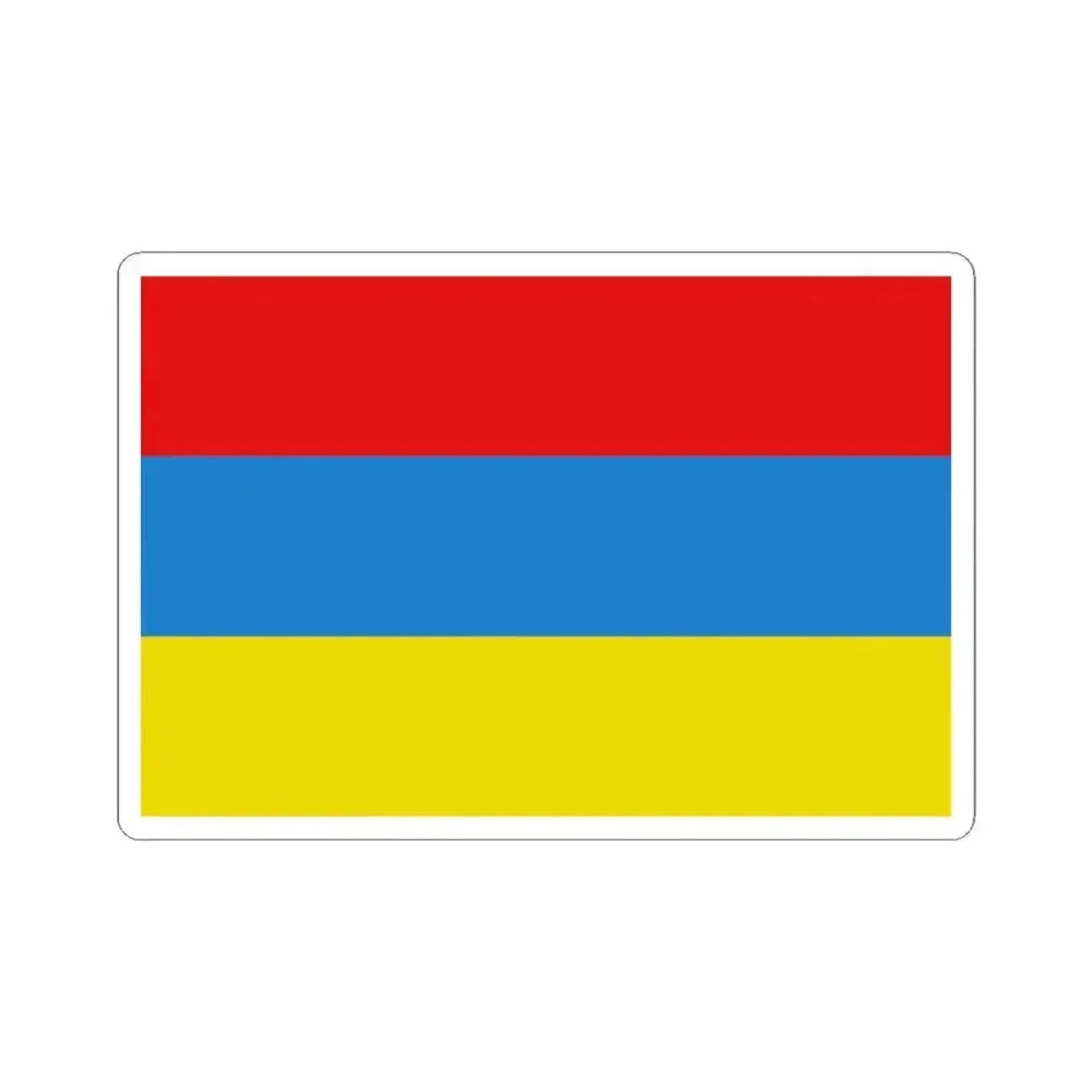 Flag of Boortmeerbeek (Belgium) STICKER Vinyl Kiss-Cut Decal 4 Inch White - The Sticker Space