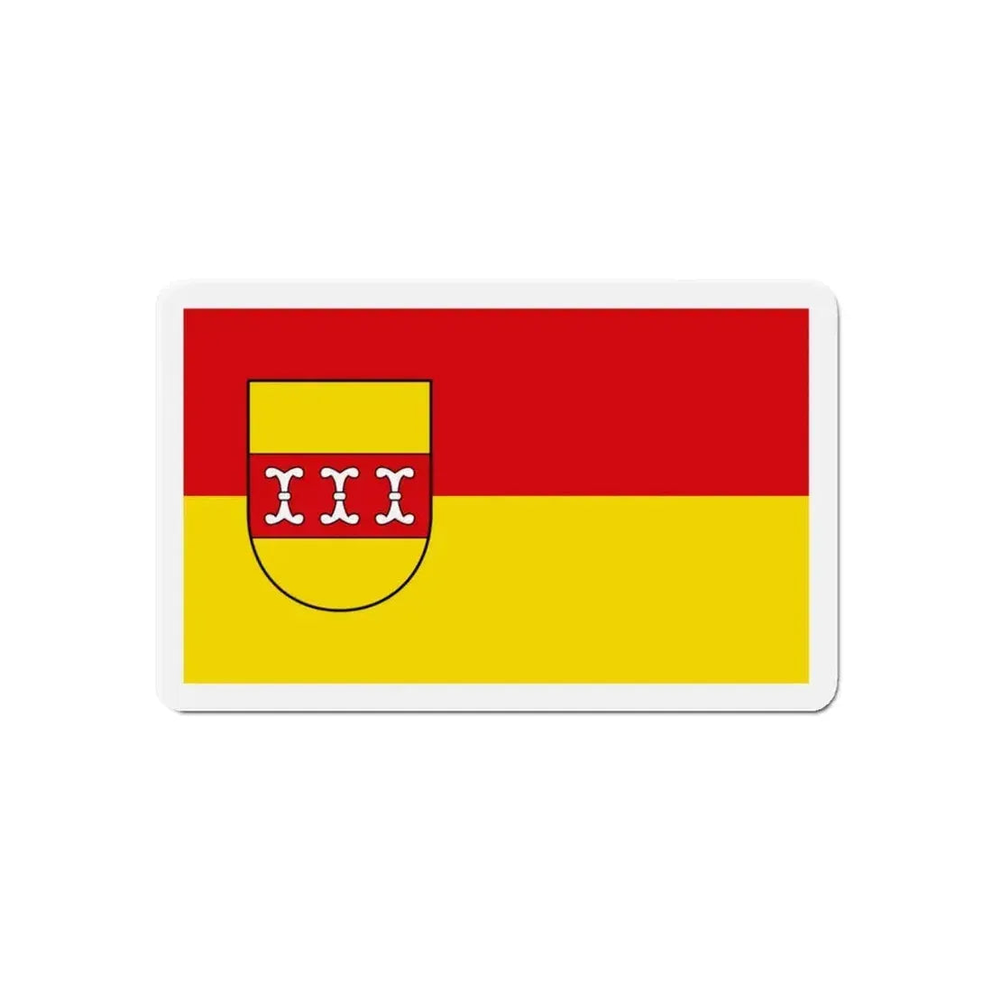 Flag of Borken Germany - Refrigerator Magnet 6 Inch - The Sticker Space